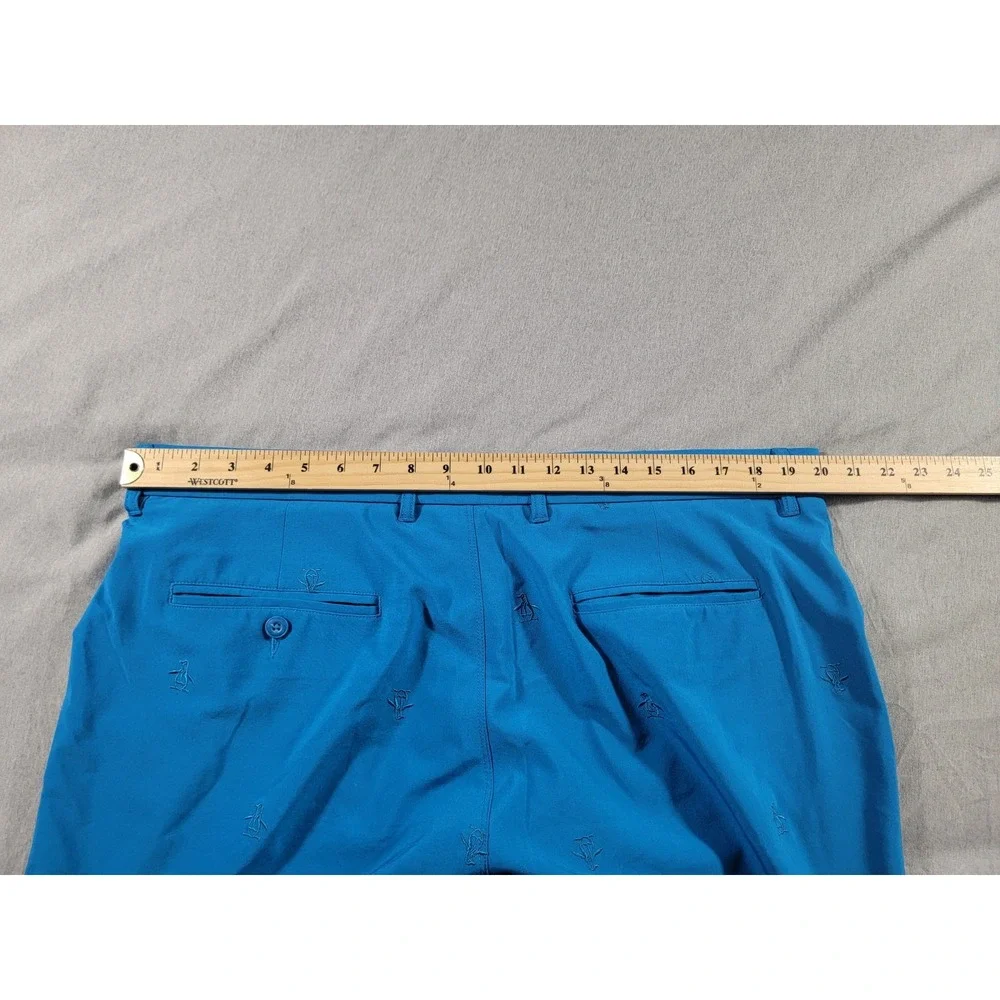 Penguin Blue Moisture Wicking Performance Stretch Embroidered Mens 40 9